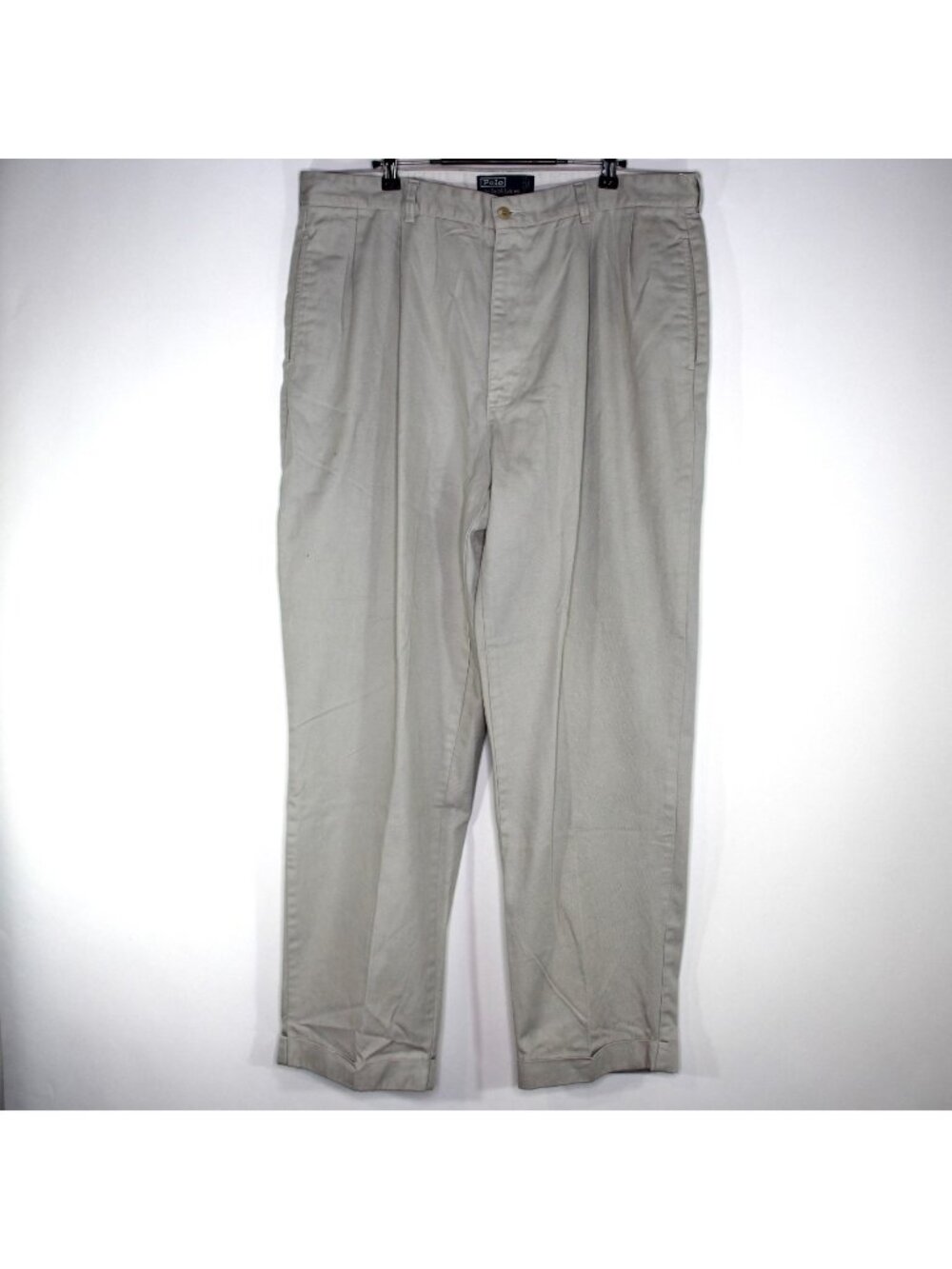 Polo Ralph Lauren Mens 36 x 31.5 Hammond Pleated Chino Pants F1389